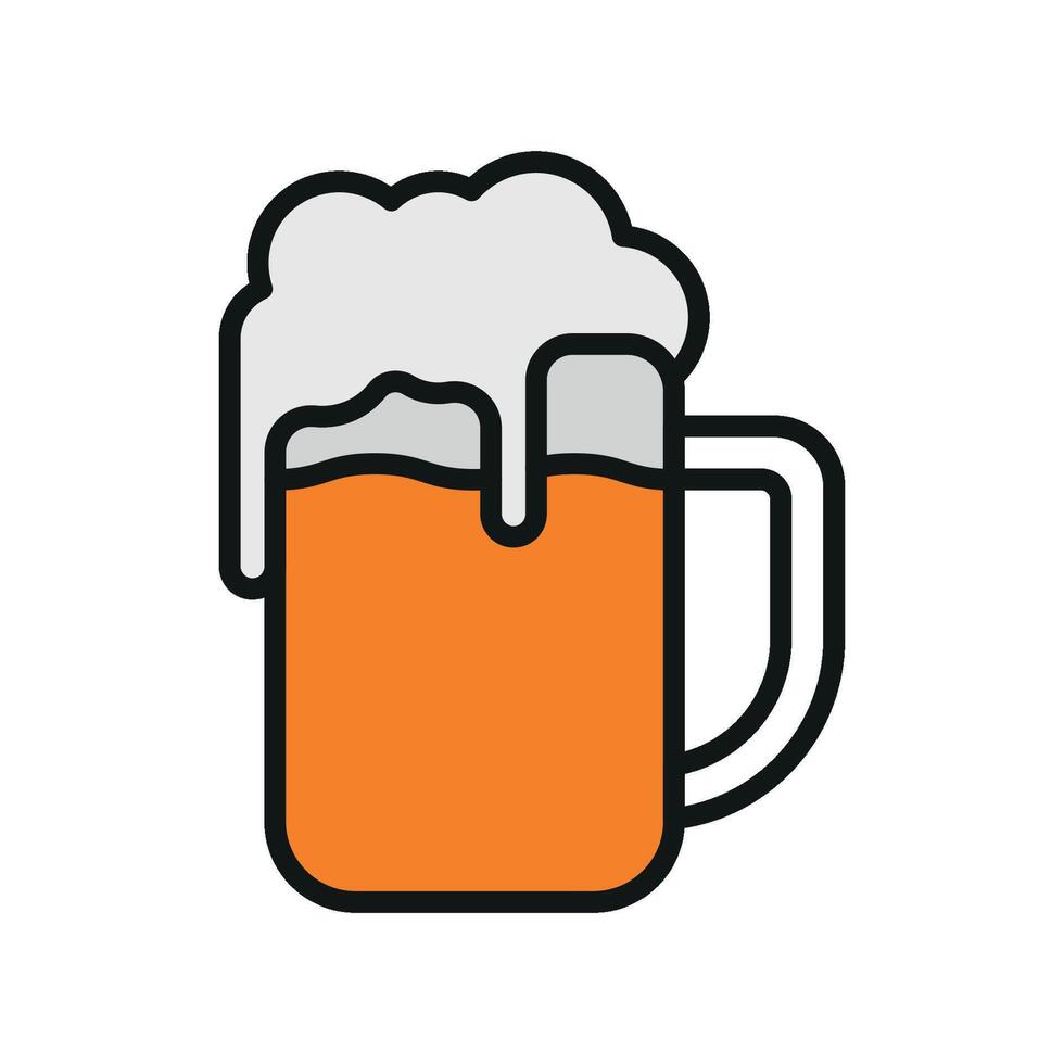Beer drink icon emphasizes a high-quality and authentic look, suitable for showcasing craft brews or specialty beers. vector