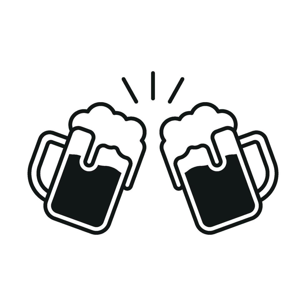 Beer drink icon represents a fresh and inviting aesthetic, ideal for menus, apps, or drink-related campaigns. vector