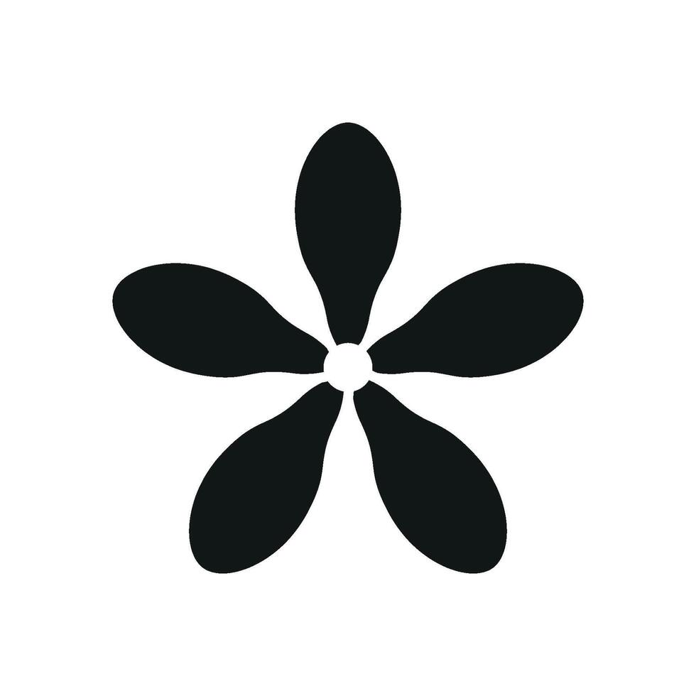 Jasmine flower icon embodies a soft and romantic feel, perfect for weddings, perfumes, or luxury branding. vector