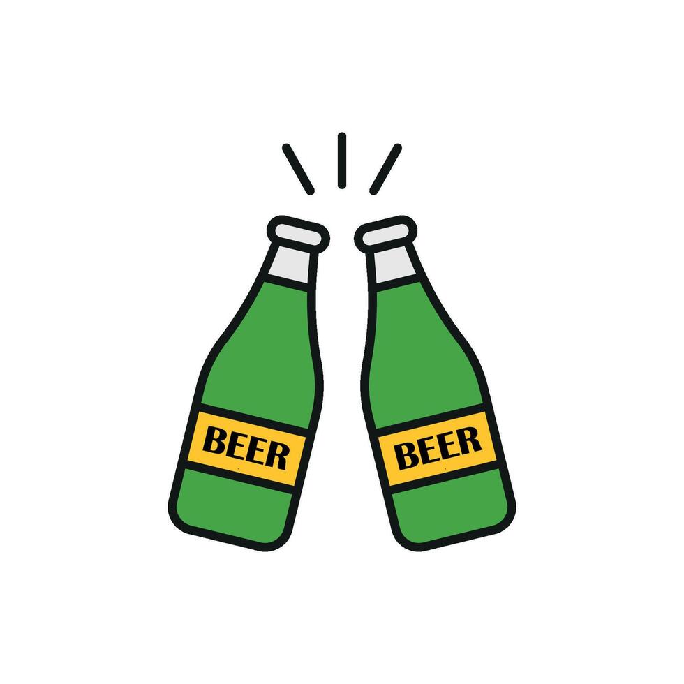 Beer drink icon highlights a modern and dynamic look, ideal for bars, restaurants, or drink-related branding. vector