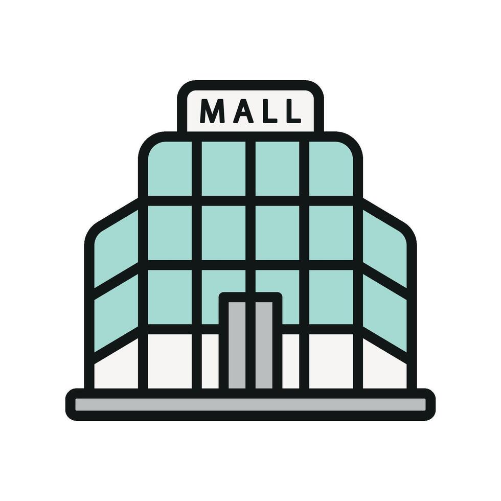 Mall icon a detailed graphic ideal for shopping center brochures or presentations vector