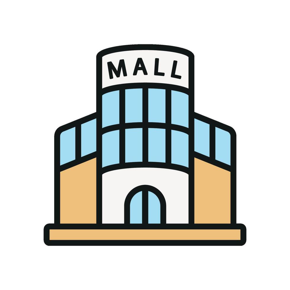 Mall icon a minimalist design suitable for mall or commercial logos vector