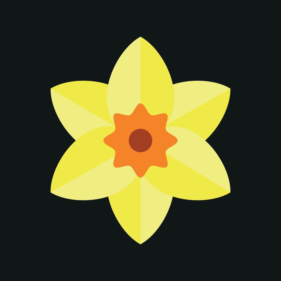Daffodil flower icon embodies a timeless and graceful aesthetic, perfect for promoting wellness products or garden-related projects. vector