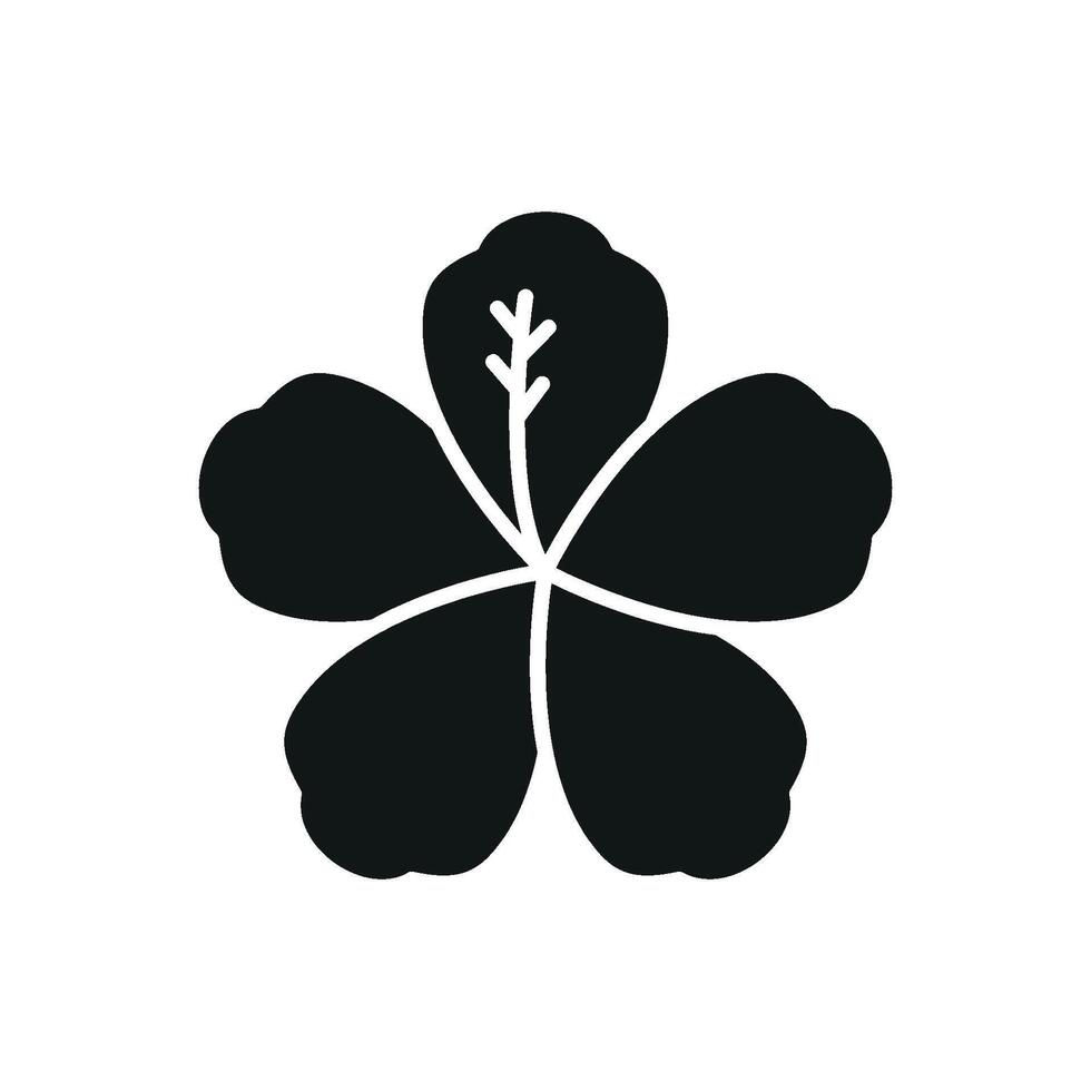 Hibiscus flower icon offers a classic and timeless aesthetic, perfect for both casual and luxurious floral-themed designs. vector