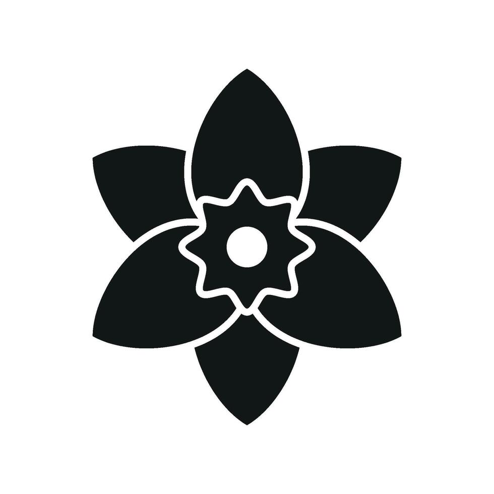 Daffodil flower icon brings a fresh and vibrant touch, perfect for representing renewal and positivity in both print and digital media. vector