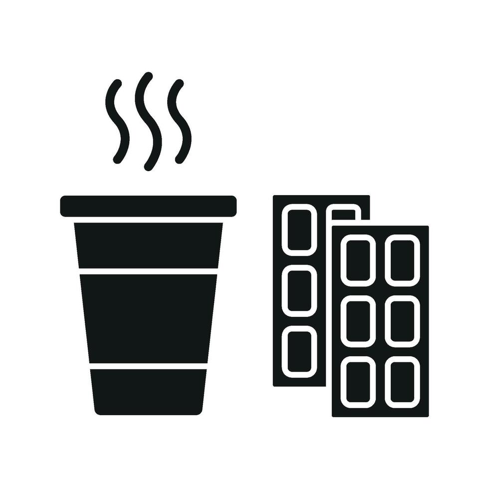 Hot chocolate drink icon showcases a rich and inviting style, ideal for enhancing beverage promotions or digital applications. vector