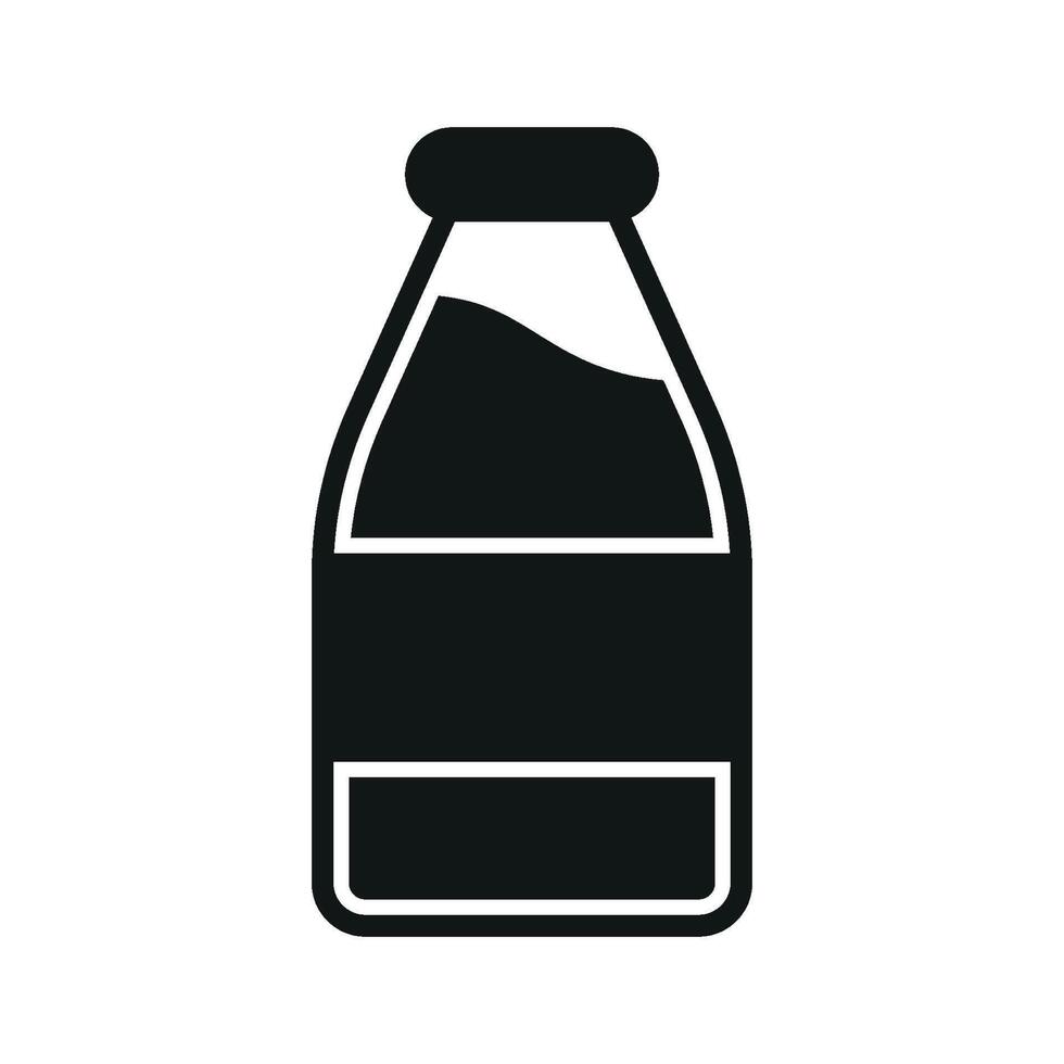 Milk bottle icon delivers a smooth and comforting design, ideal for promoting family-friendly dairy products or organic milk brands. vector