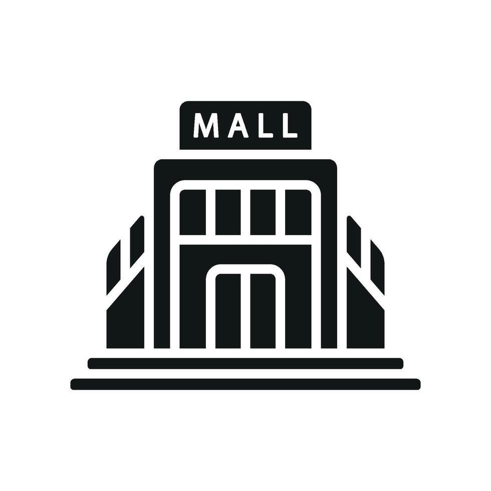 Mall icon a stylish suitable for shopping app interfaces vector