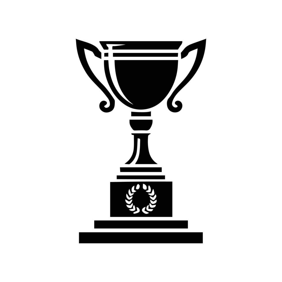 Trophy silhouette design vector