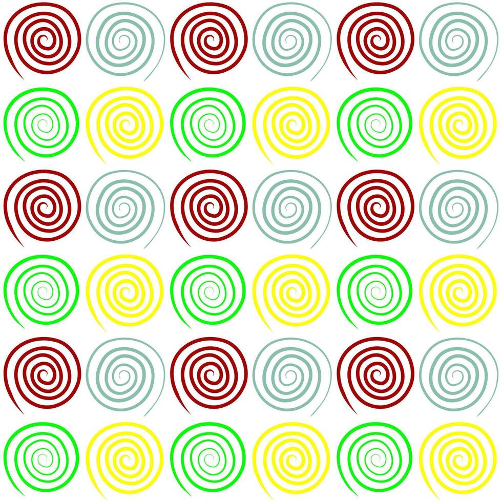Colorful Abstract Spiral Pattern on White Background vector
