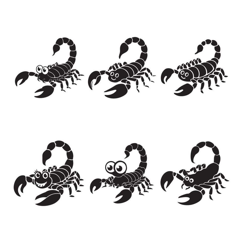 Scorpion Silhouette on white background vector