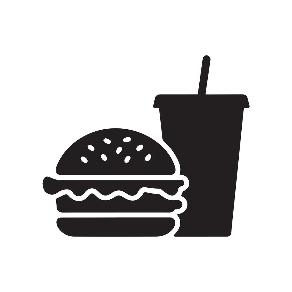 Fastfood icon illustration isolated vector