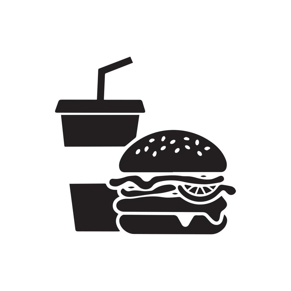 Fastfood icon isolated on white background vector