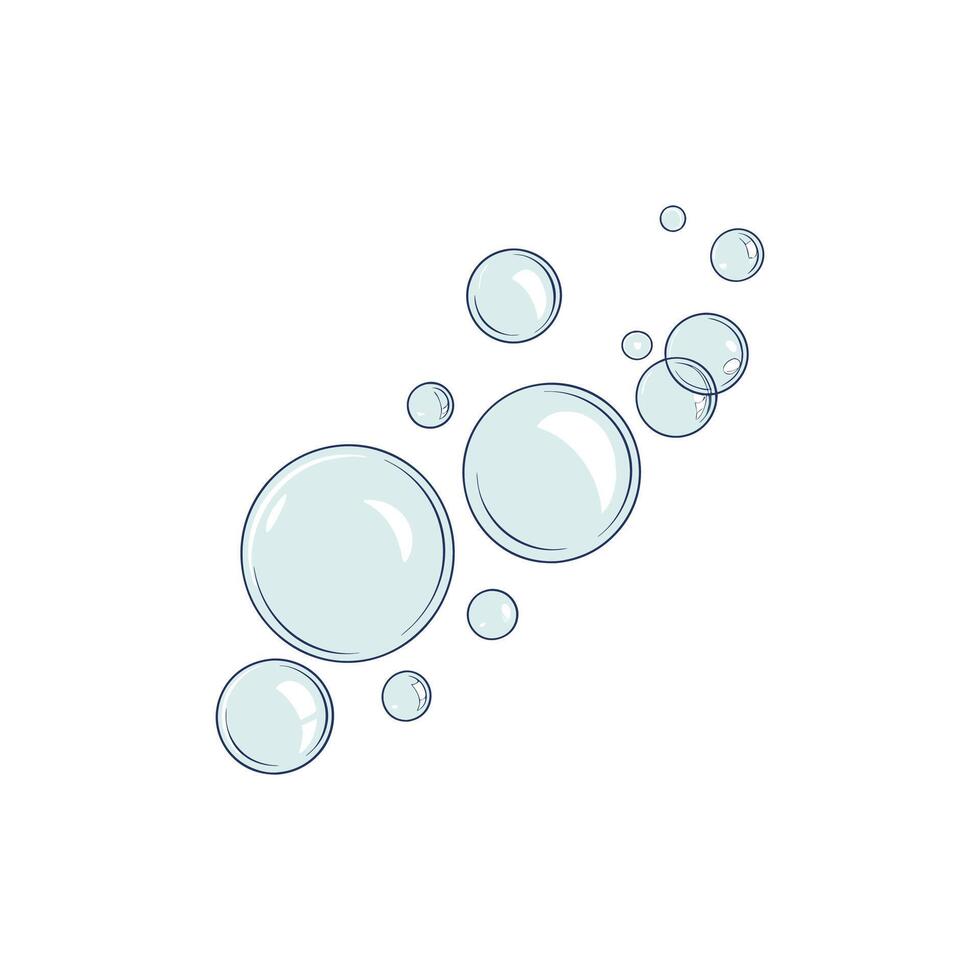 A drawing of bubbles on a white background vector