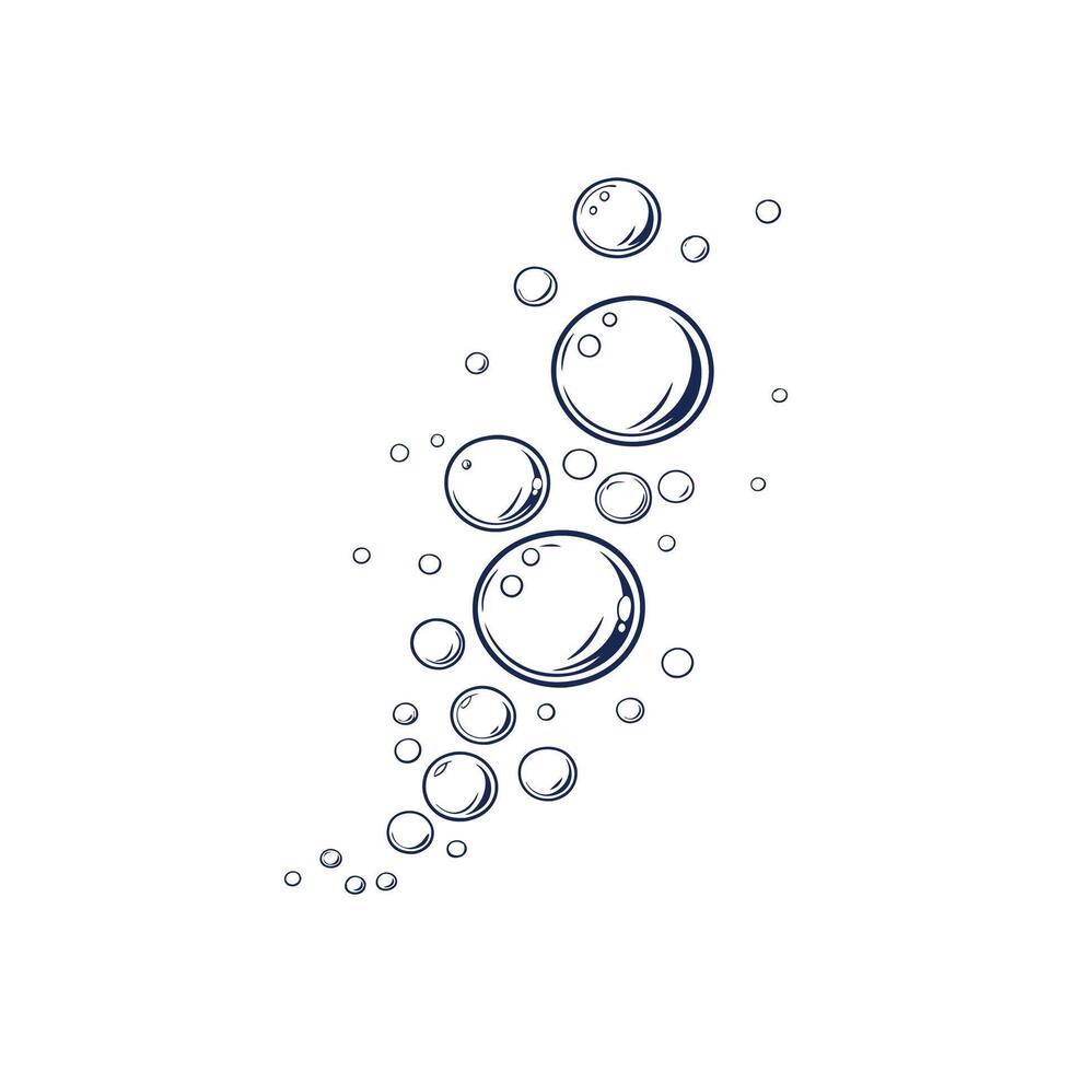 Bubbles in the air illustration vector