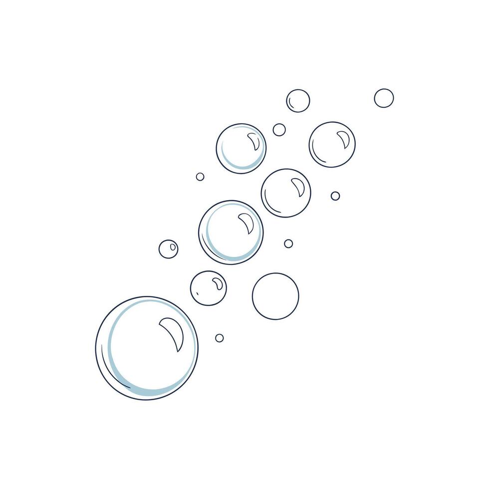 A drawing of bubbles on a white background vector