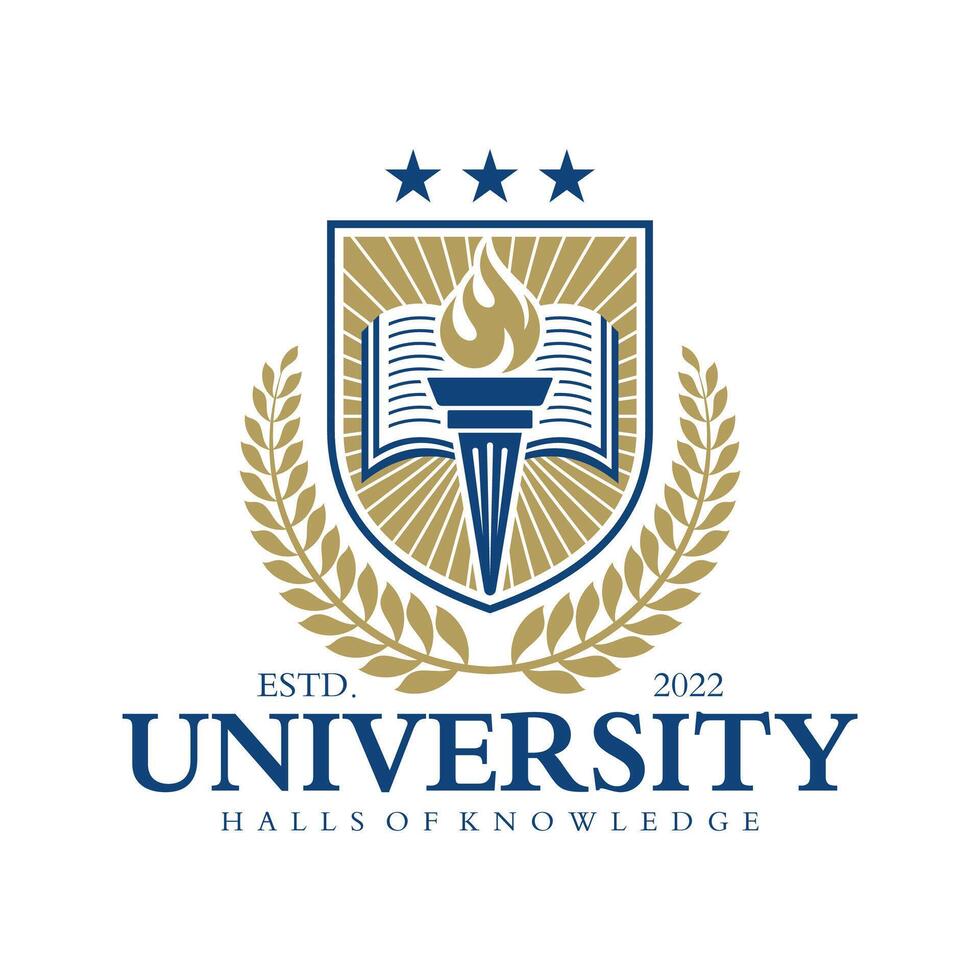 University and College School Crests and Logo Emblem Template vector