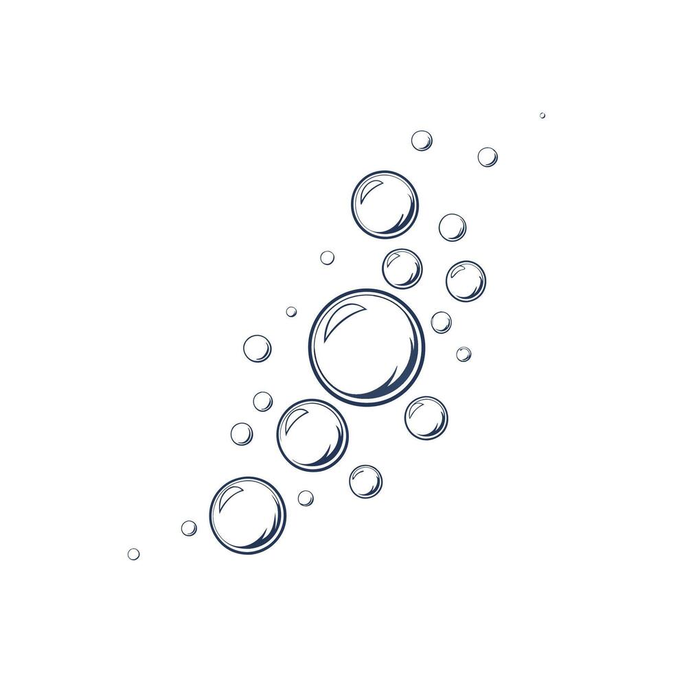 A drawing of bubbles on a white background vector