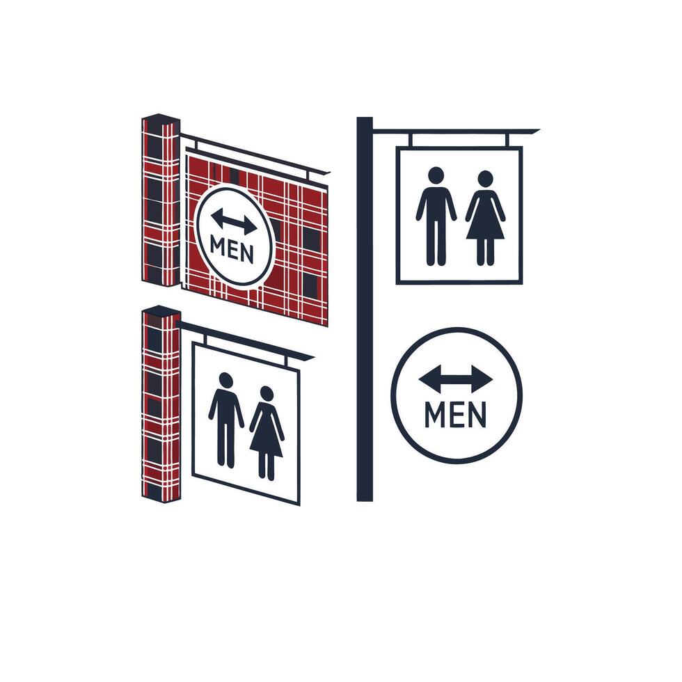 Men's restroom sign, toilet sign, men's restroom sign, men's toilet sign, men vector