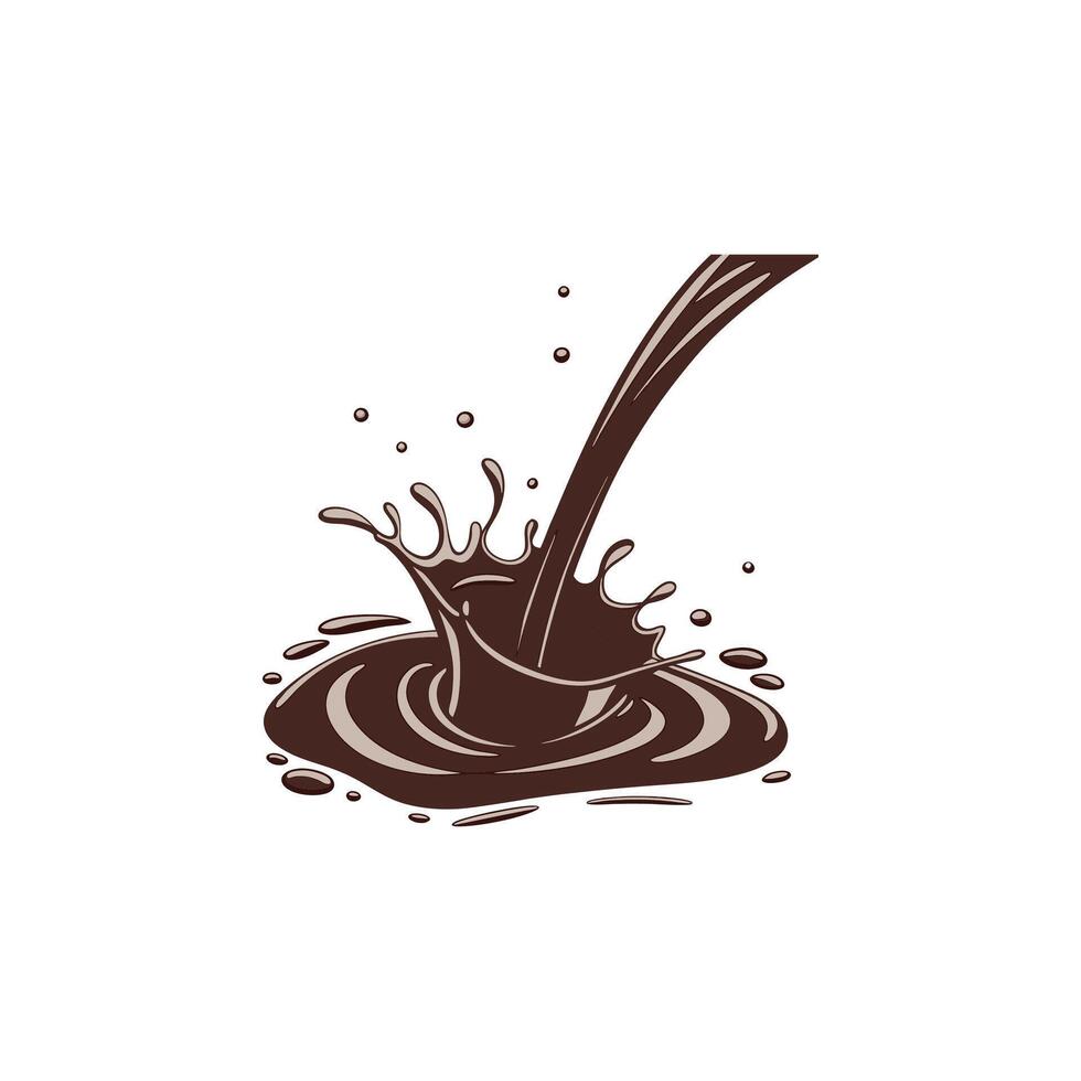 Chocolate splash logo design vector