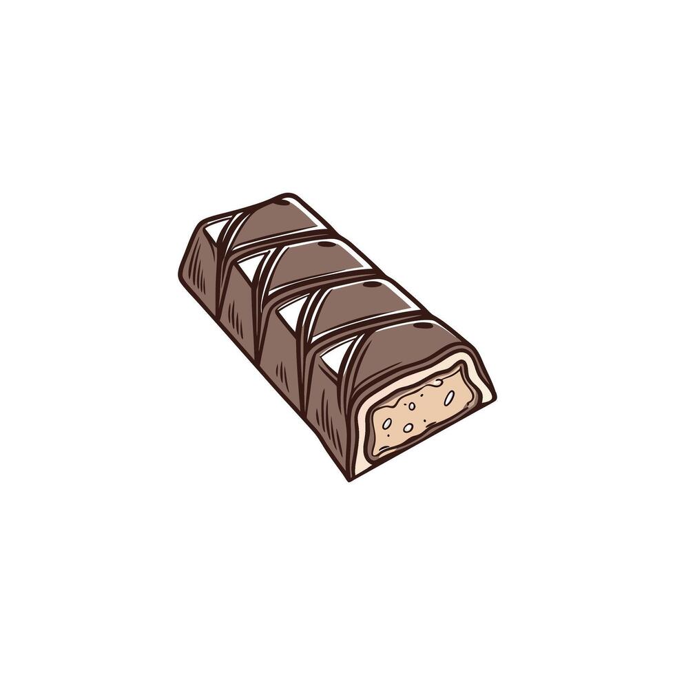 Chocolate bar icon illustration vector