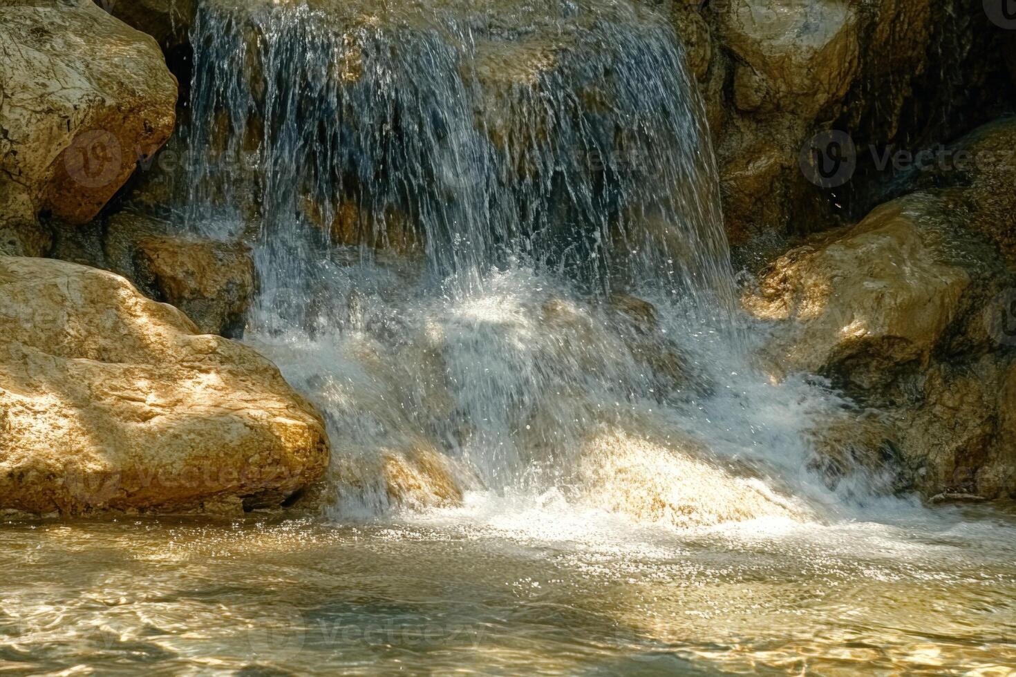Waterfall in the park photo