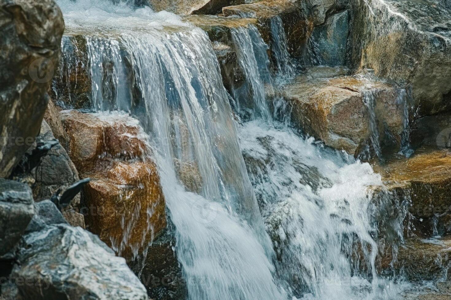 Waterfall in the park photo