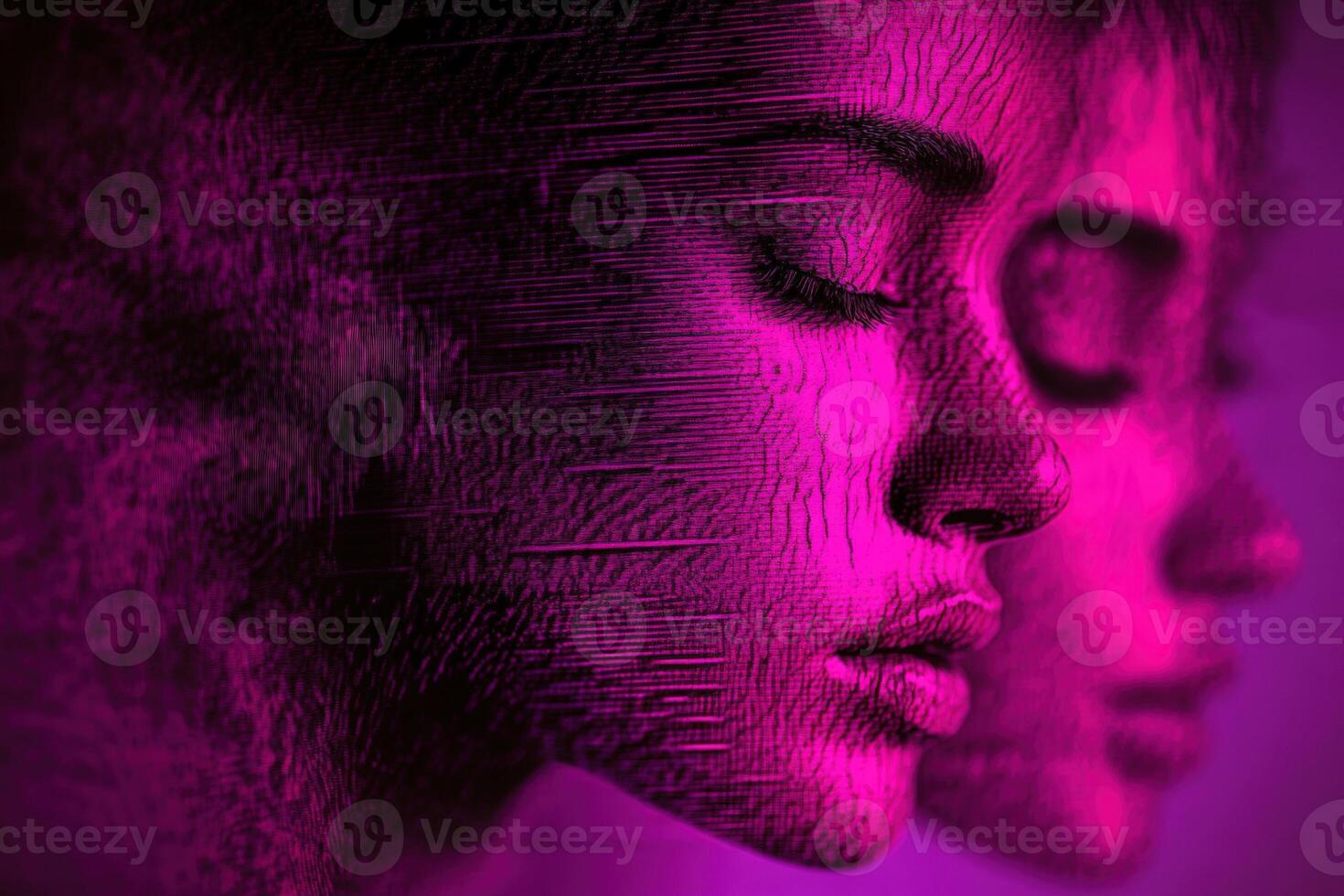 The cover of the album, the girl with the purple light photo
