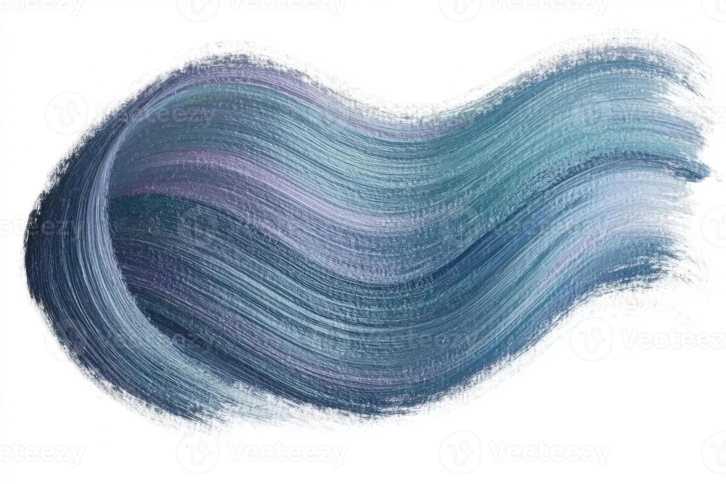 A blue and purple paint stroke on a white background photo