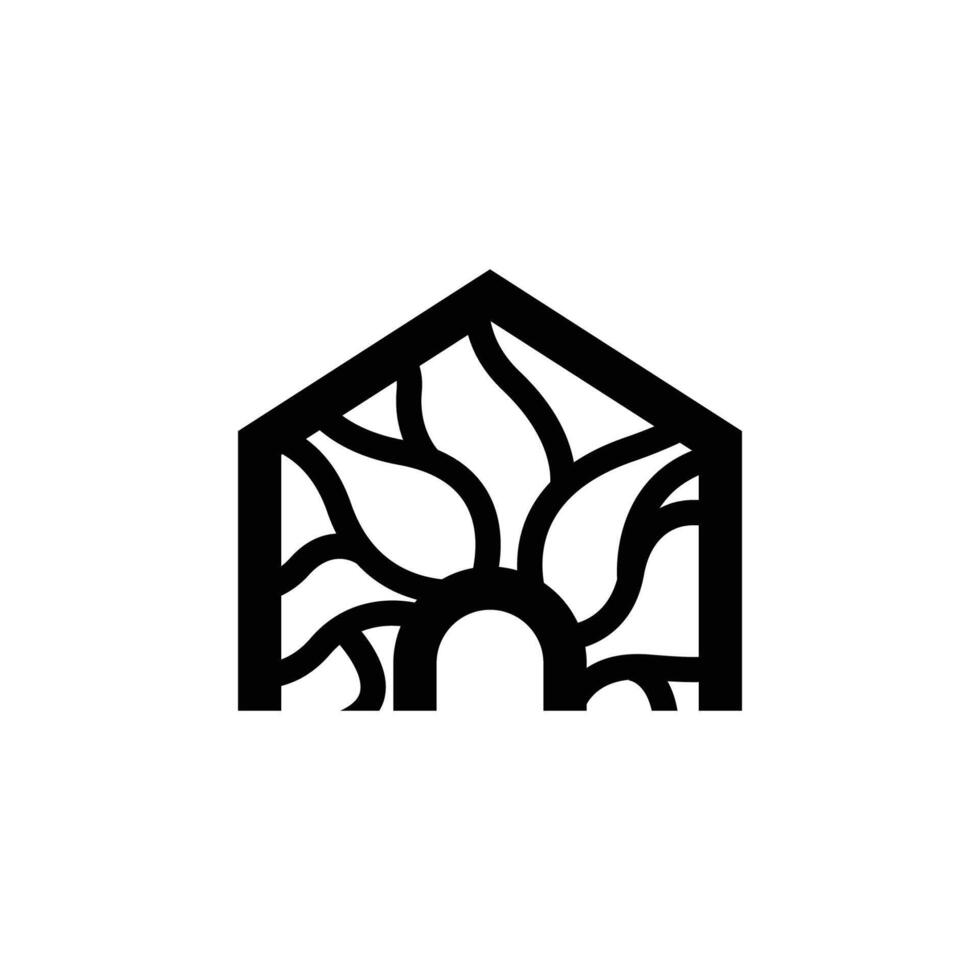 Tree house logo design template vector