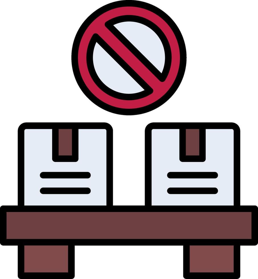 Out Of Stock Line Filled Icon vector