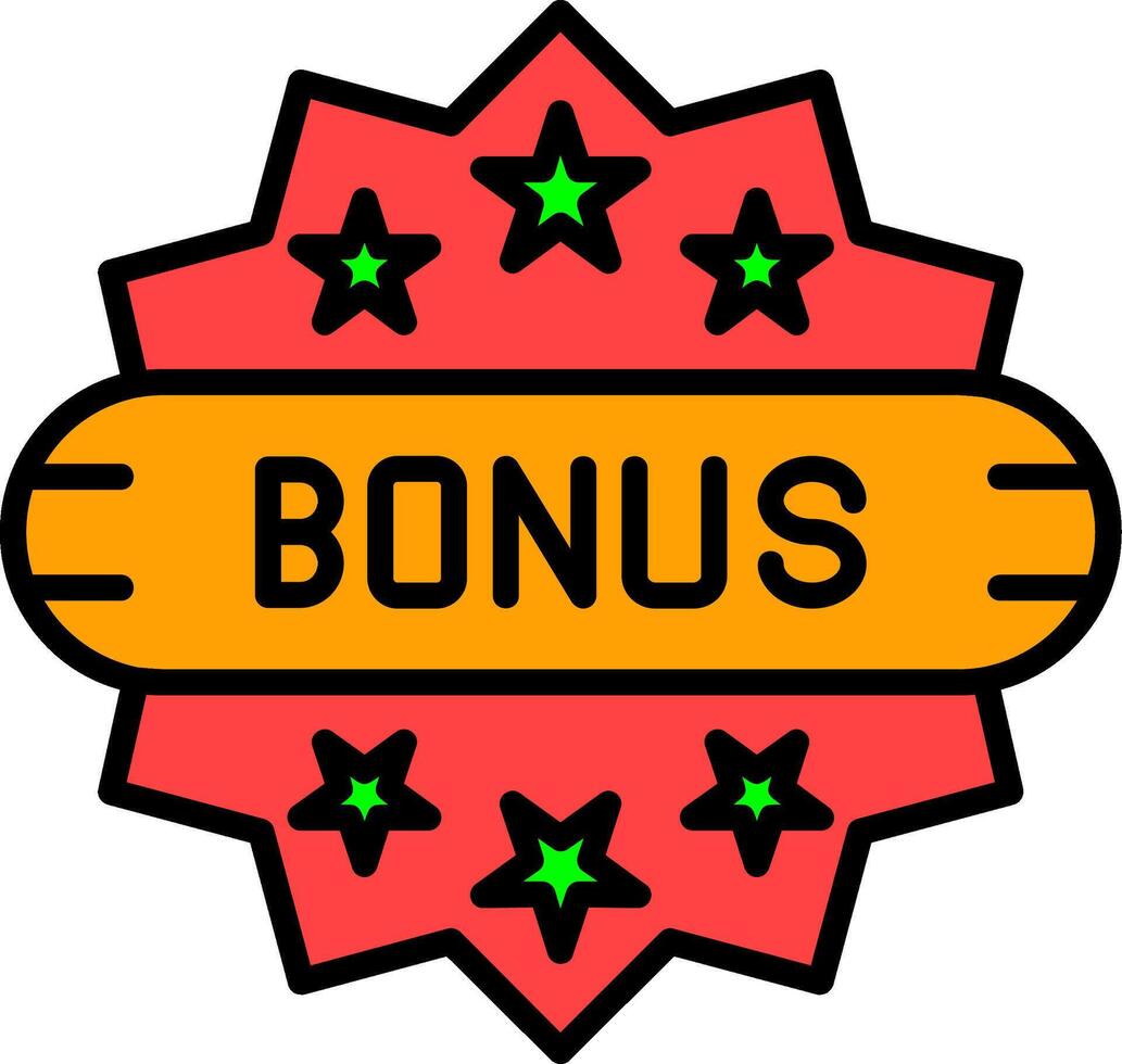 Bonus Line Filled Icon vector