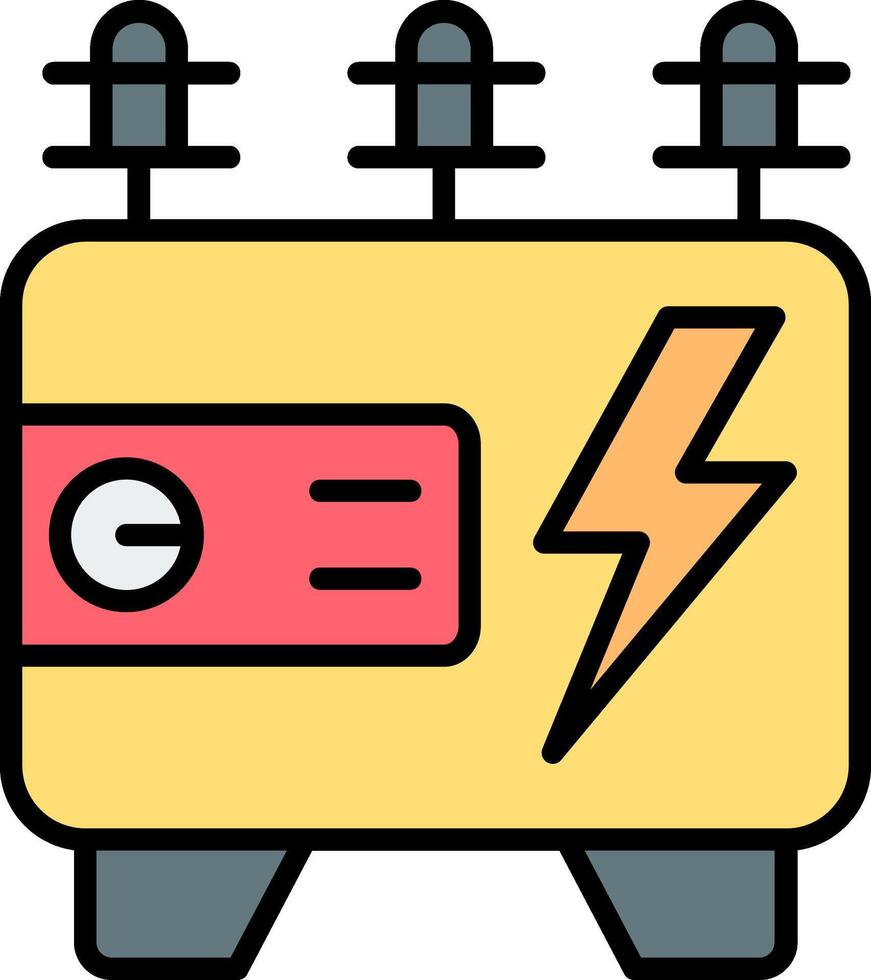 Generator Line Filled Icon vector