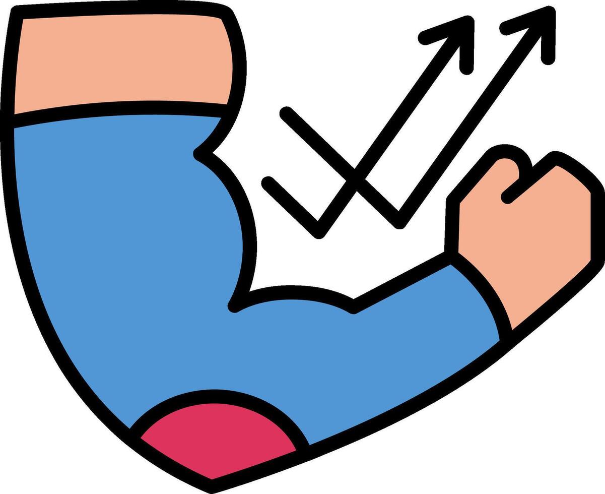 Arm Sleeve Line Filled Icon vector