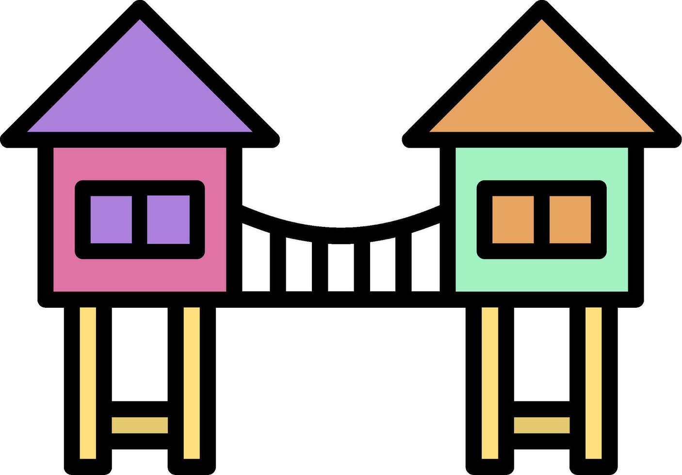 Playground Line Filled Icon vector