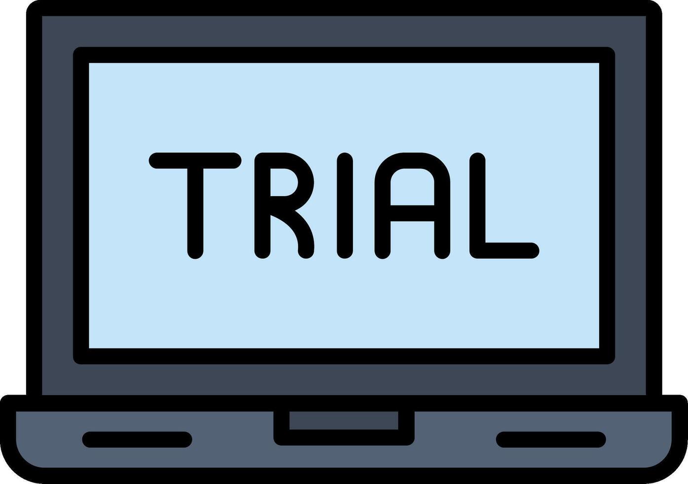 Trial Line Filled Icon vector