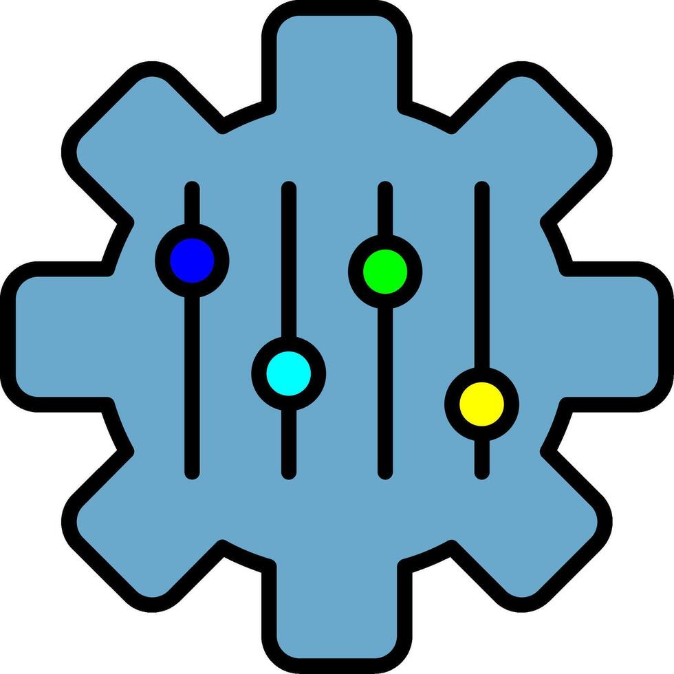 Adjustable Line Filled Icon vector