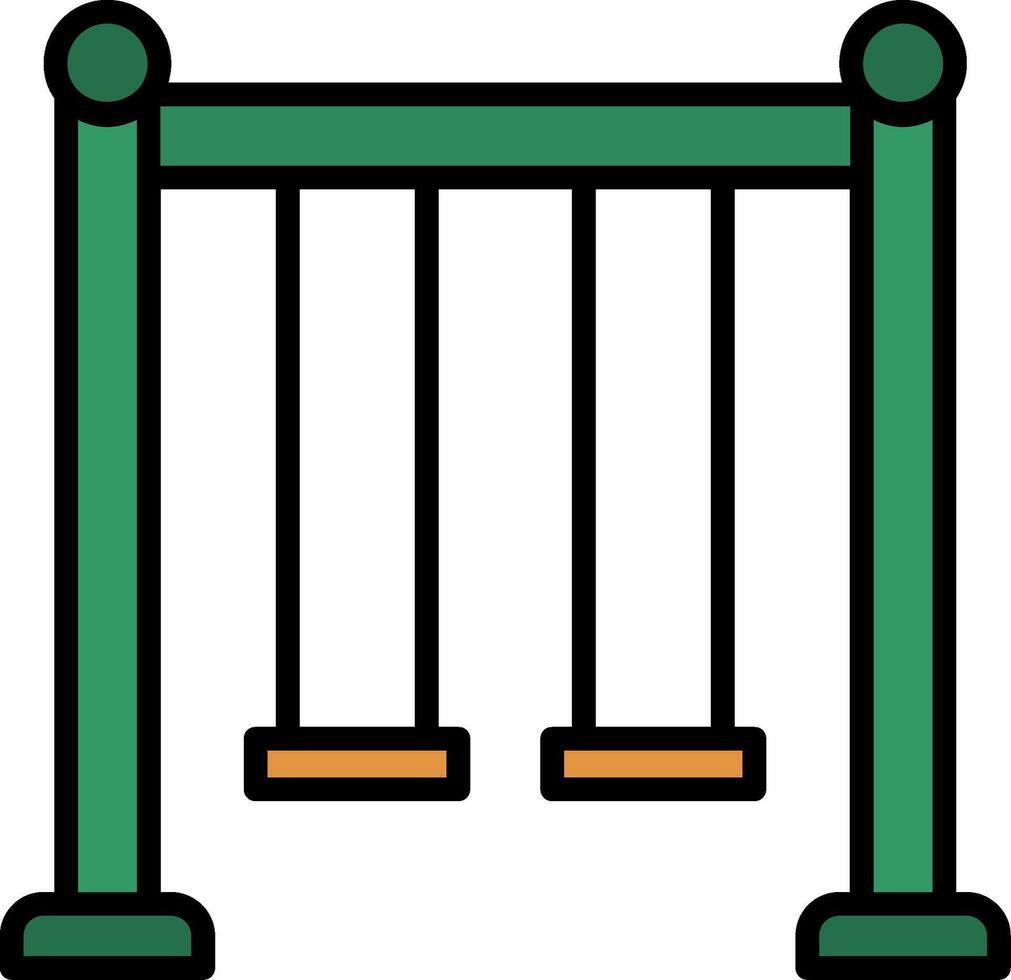 Swing Line Filled Icon vector