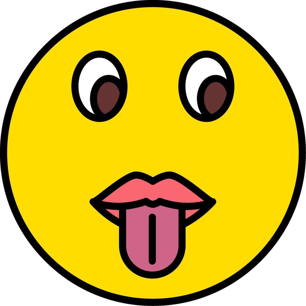 Tongue Line Filled Icon vector