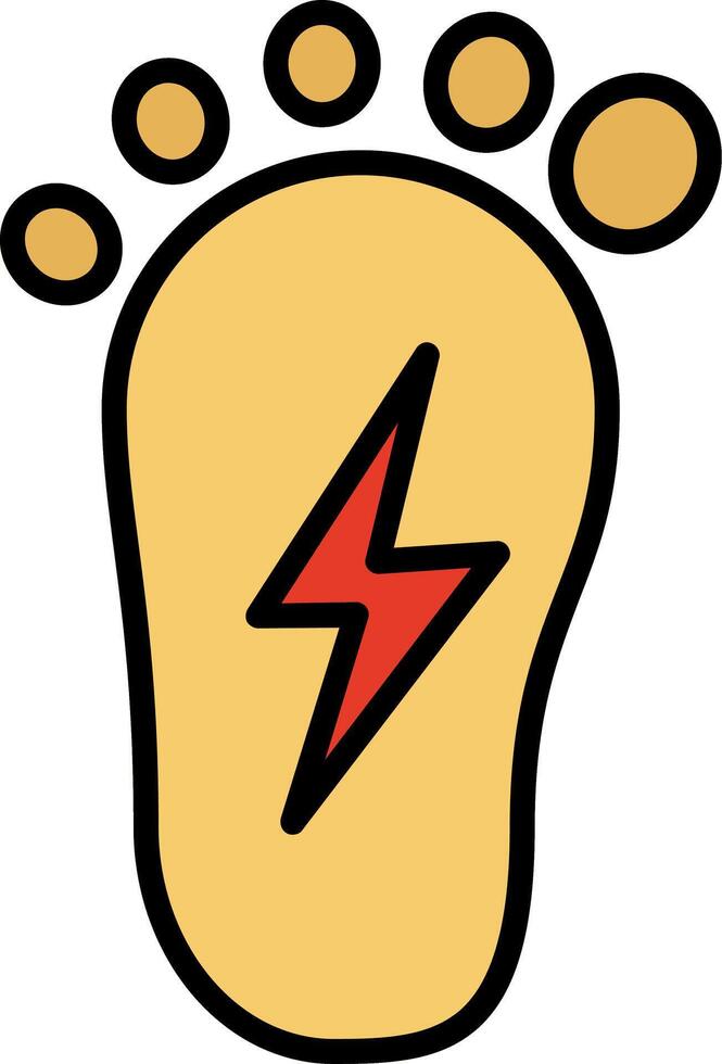 Foot Line Filled Icon vector
