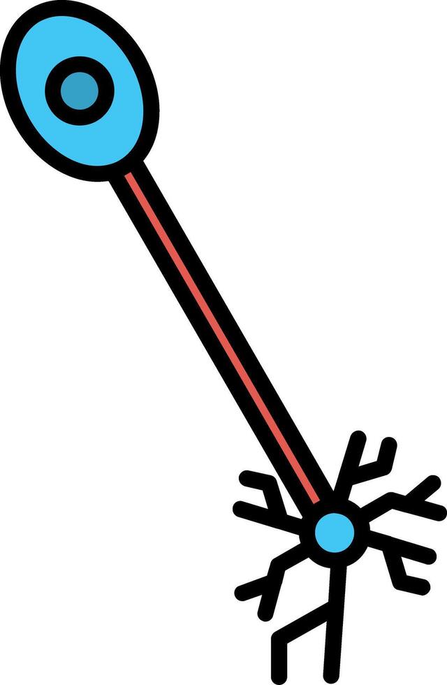Unipolar Neuron Line Filled Icon vector