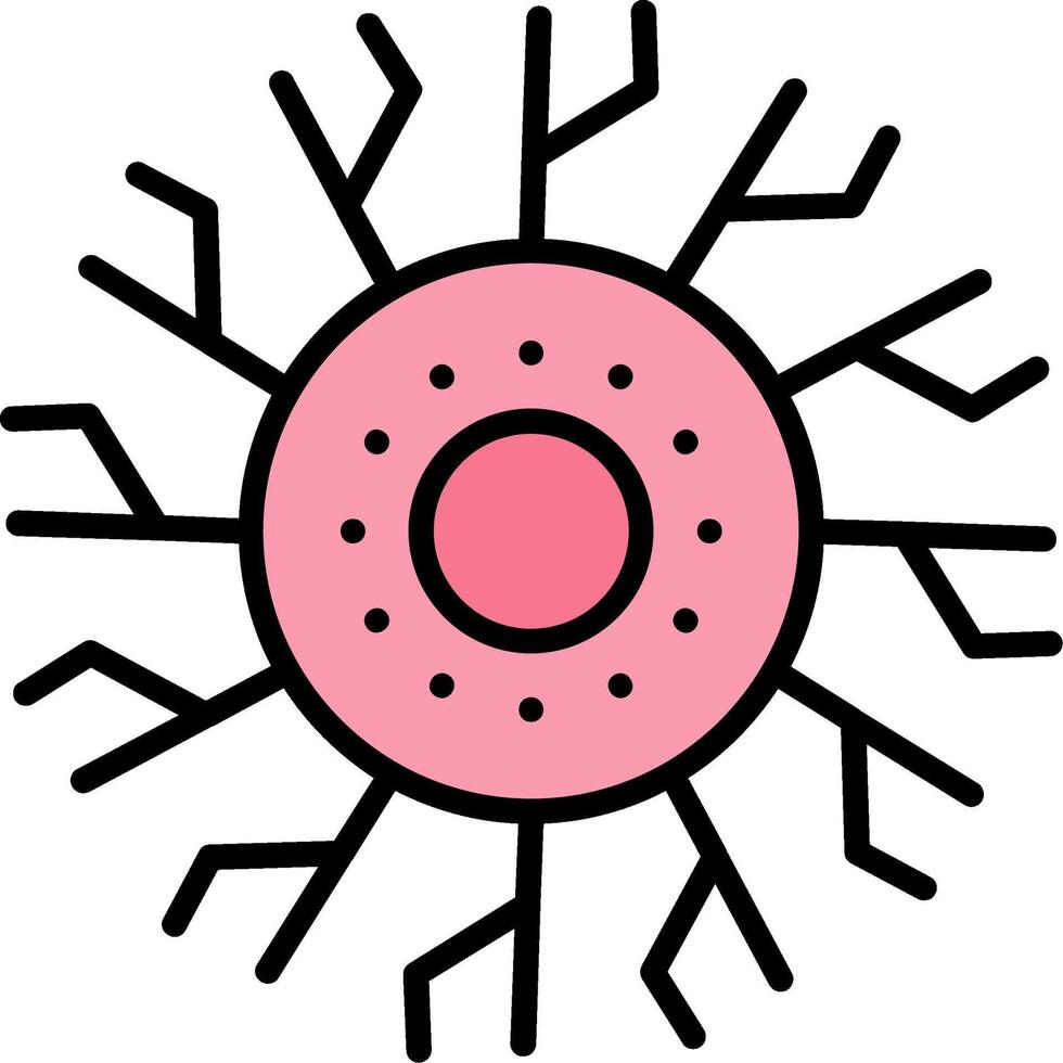 Microglia Line Filled Icon vector