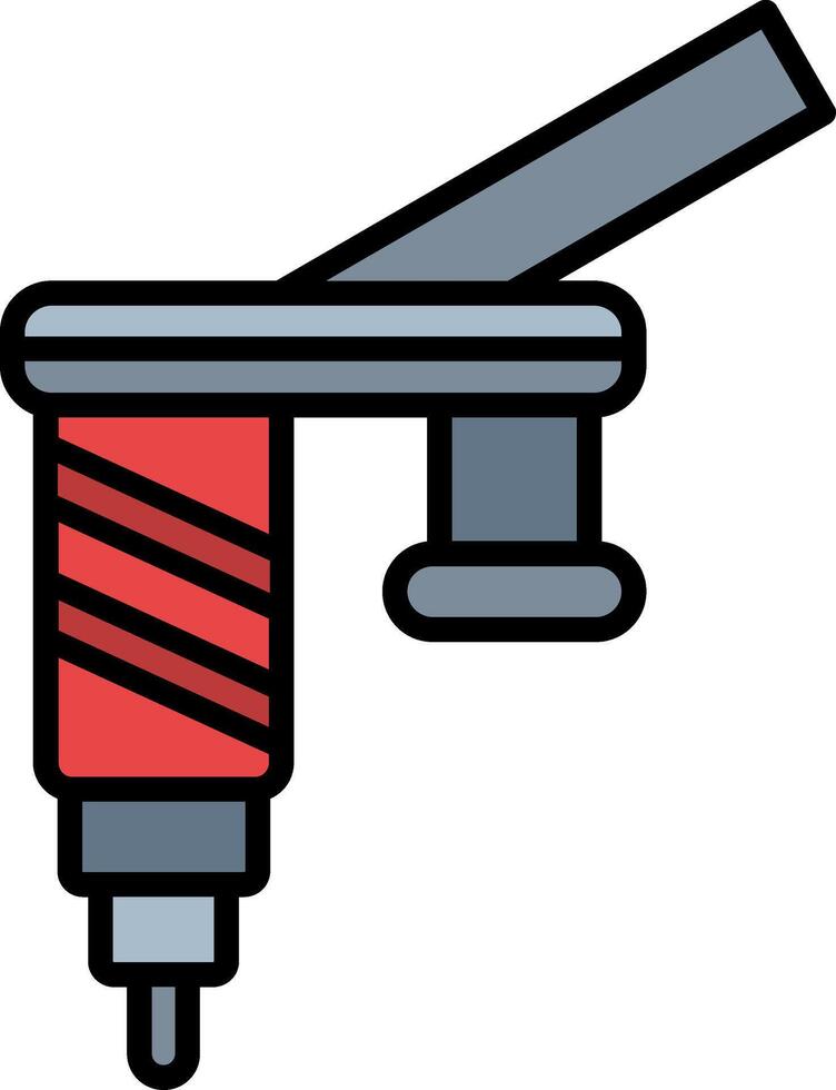 Injector Line Filled Icon vector