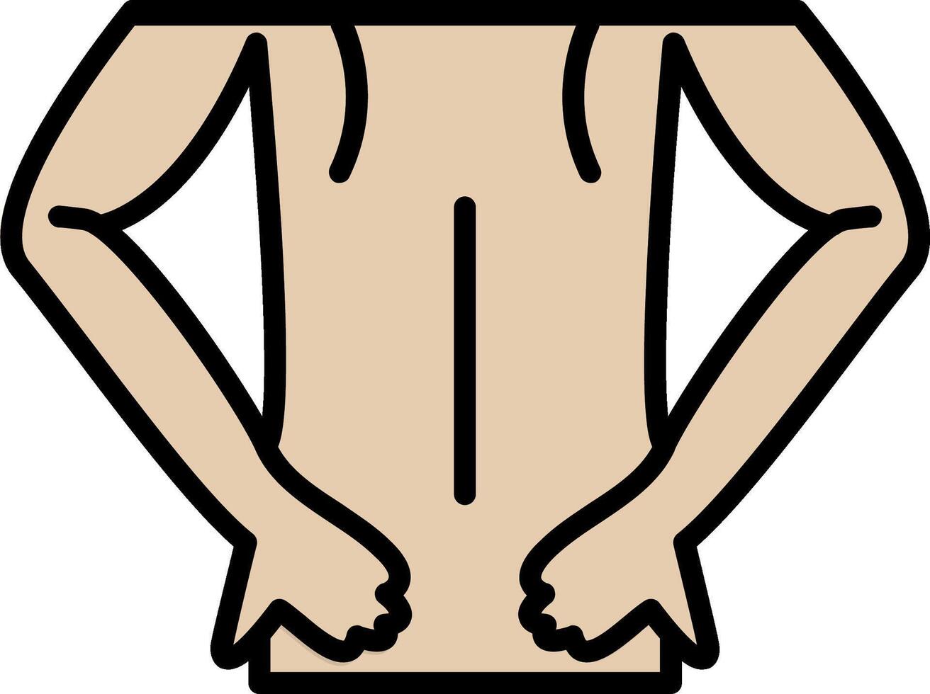Back Line Filled Icon vector