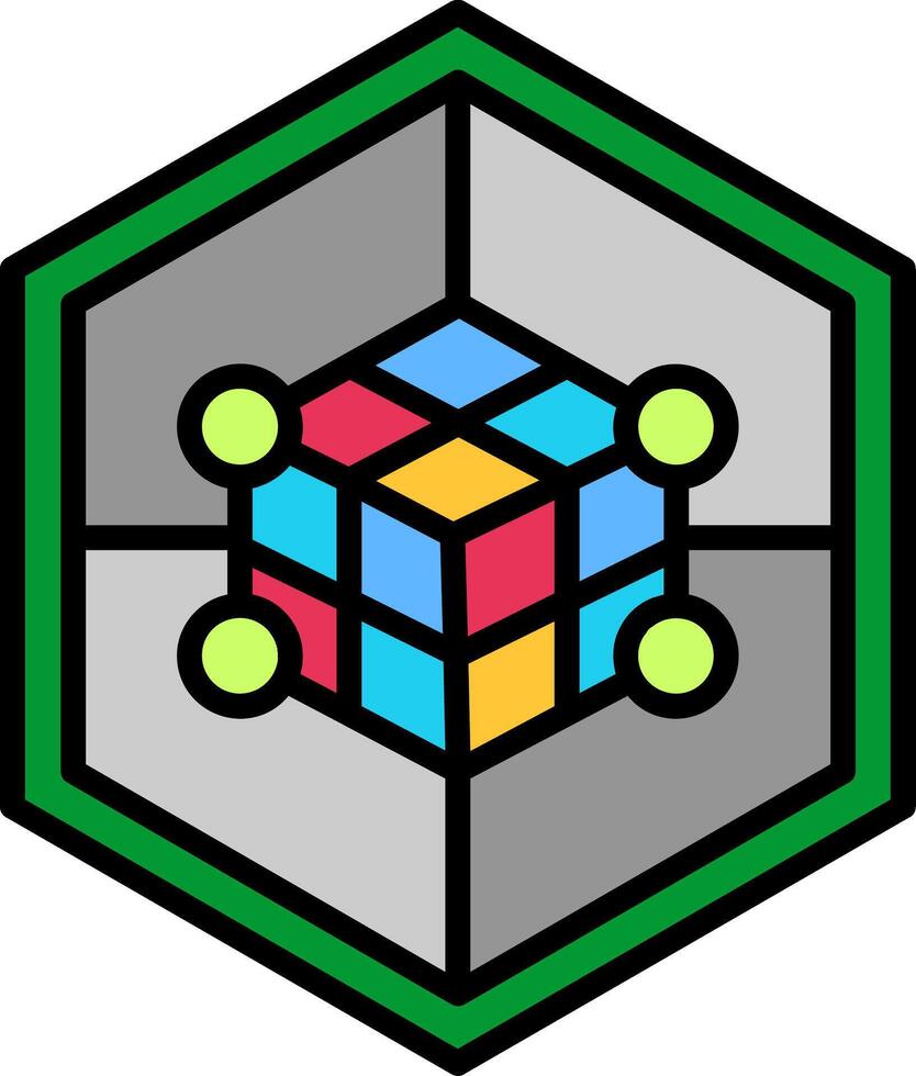 Olap Line Filled Icon vector