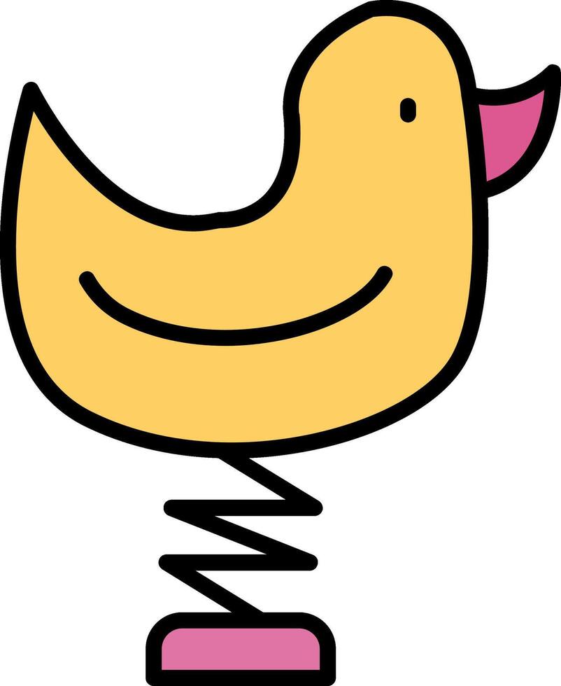 Kiddie Ride Line Filled Icon vector