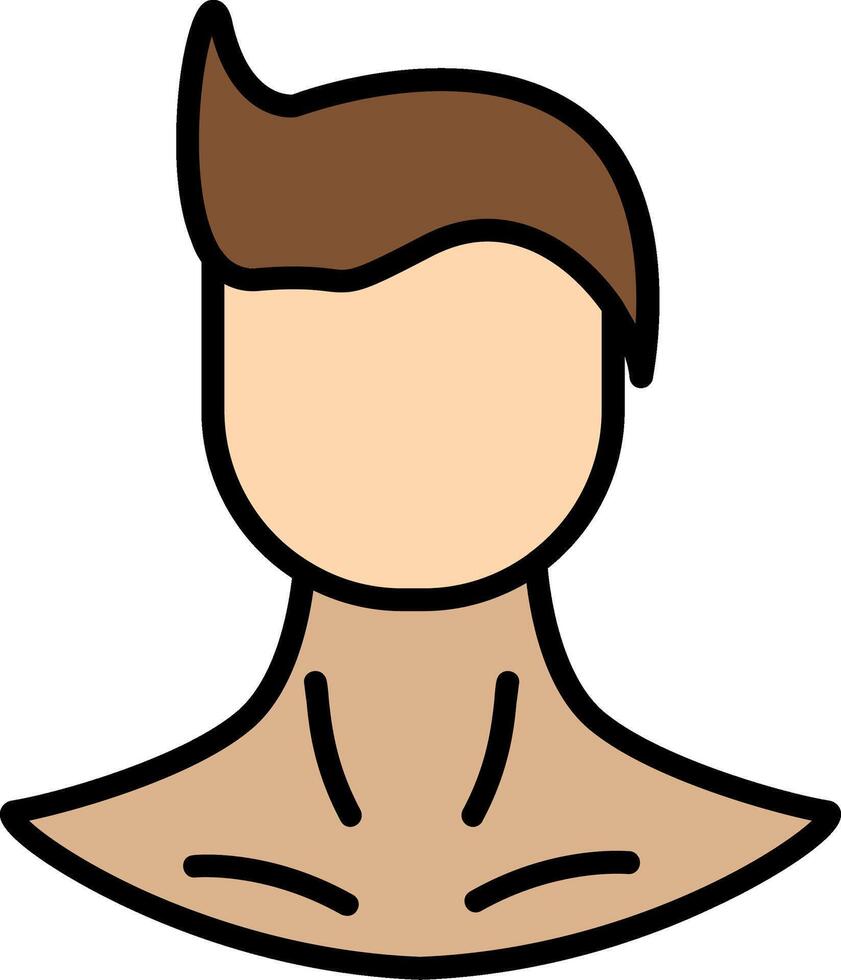 Neck Line Filled Icon vector