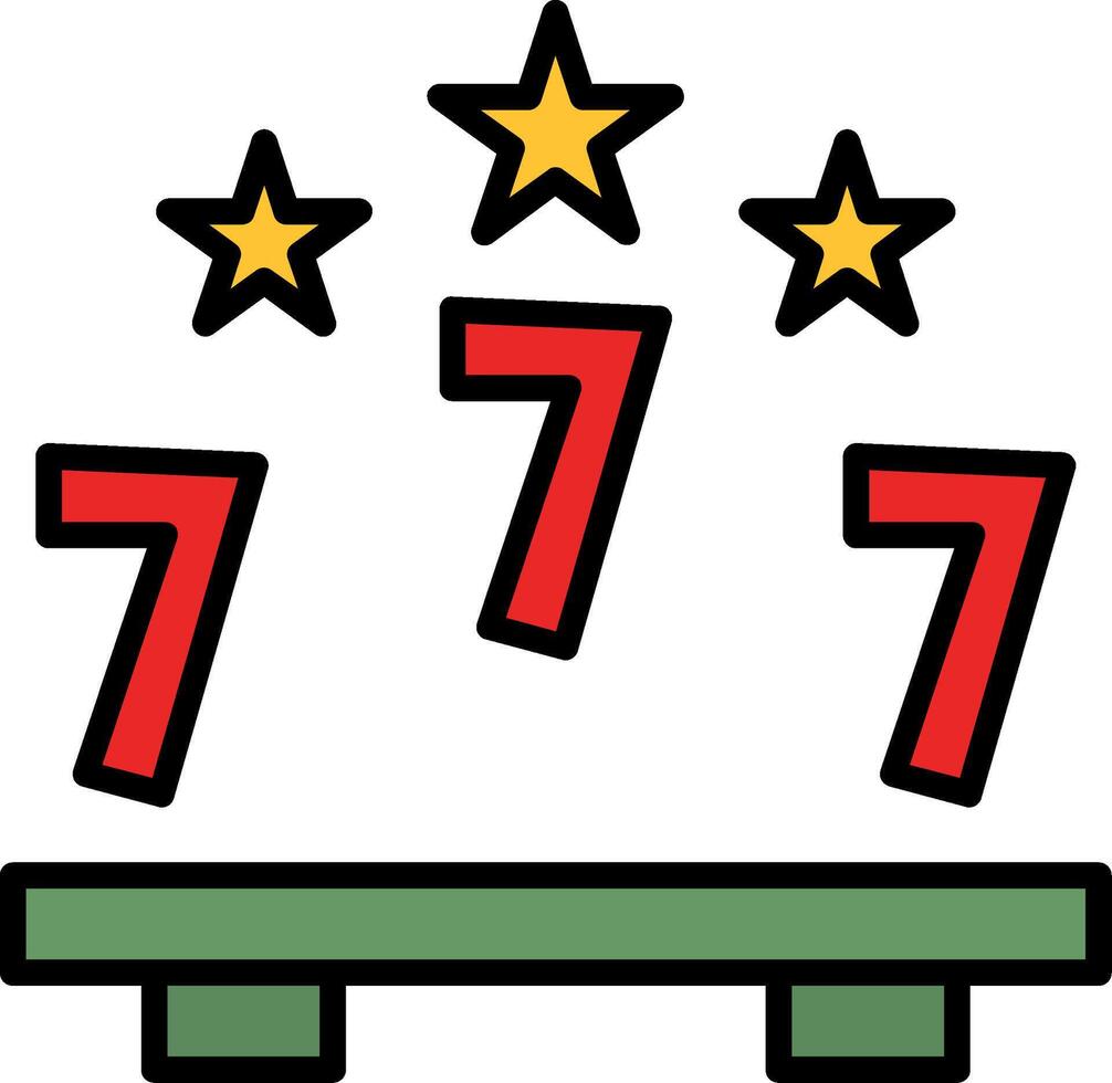 Seven Line Filled Icon vector