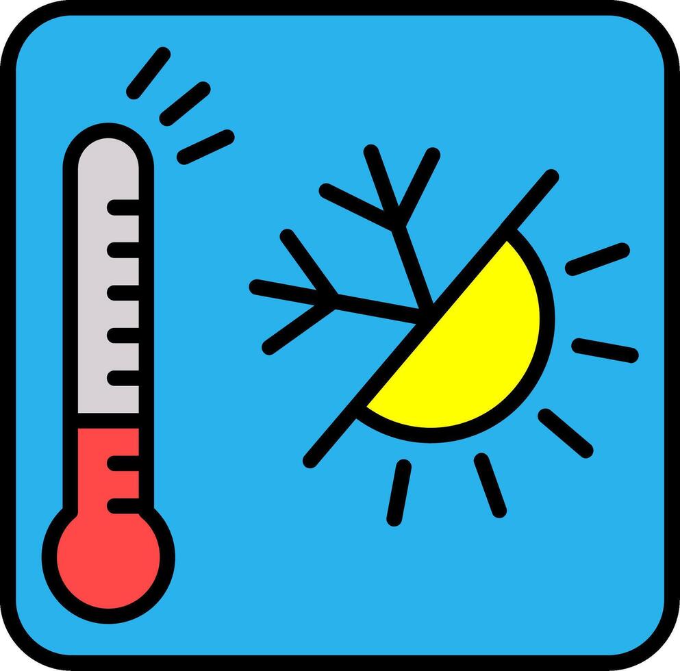 Thermal Line Filled Icon vector