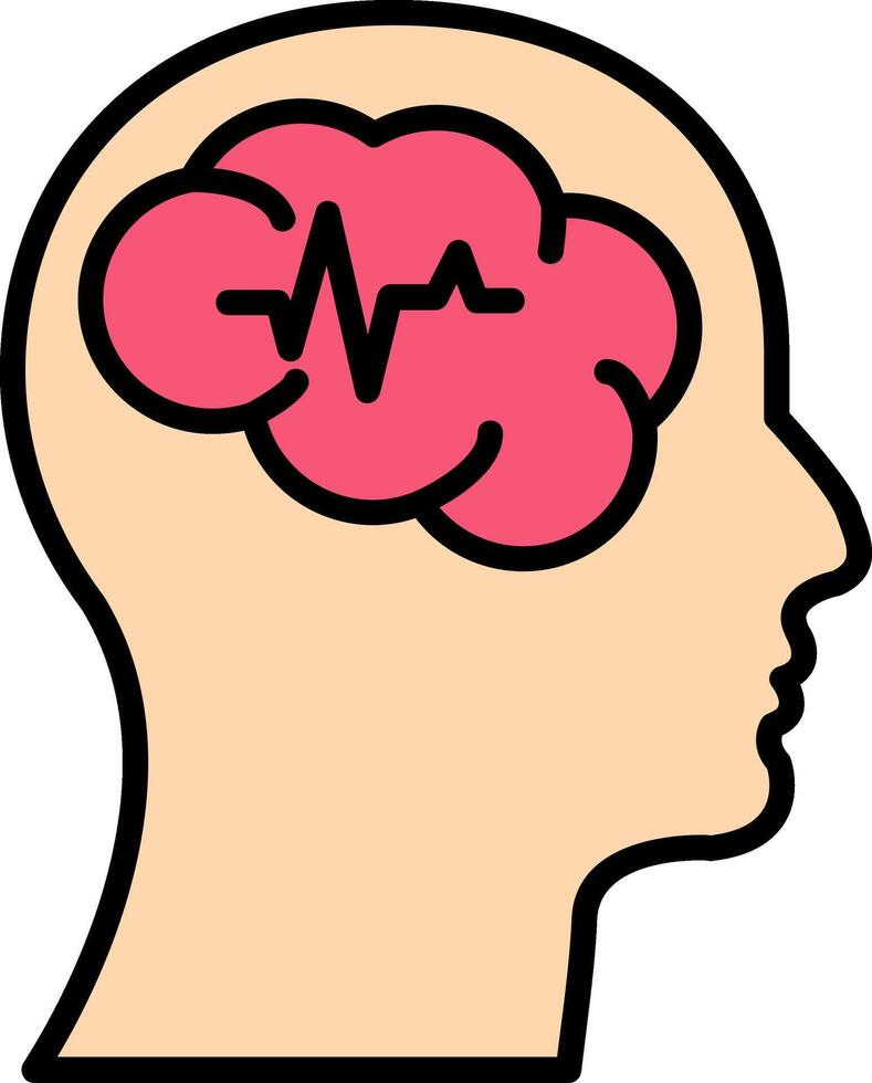 Epilepsy Line Filled Icon vector